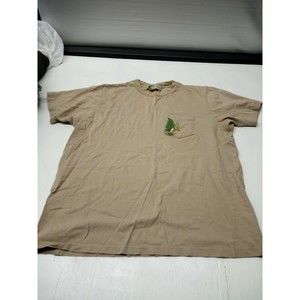 TOUCAN COUNTRY Pocket T-SHIRT SIZE EXTRA LARGE Light Brown Short Sleeve